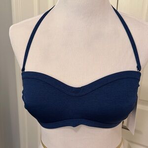 Athleta Deep Blue Bandeau Bikini Top
